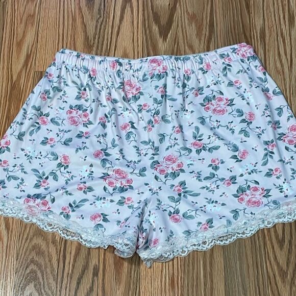 René Rofé Coquette Shortie Pajamas, Girlcore PJs, pink roses, Sleepwear, Medium - Picture 5 of 9